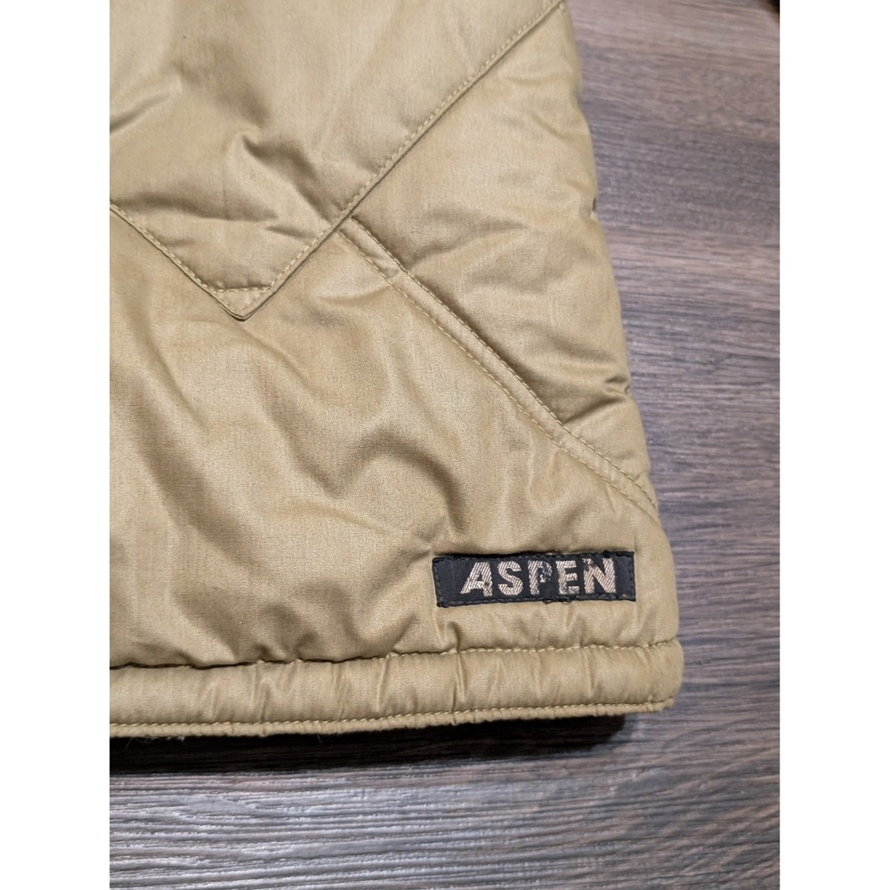 VTG Aspen Park by Aspen Quilted Lined Hooded Winter Parka Jacket Tan Size L - Picture 4 of 7